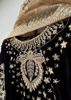 Lubana Store LS 1 VELVET (BLACK) Women 3pcs