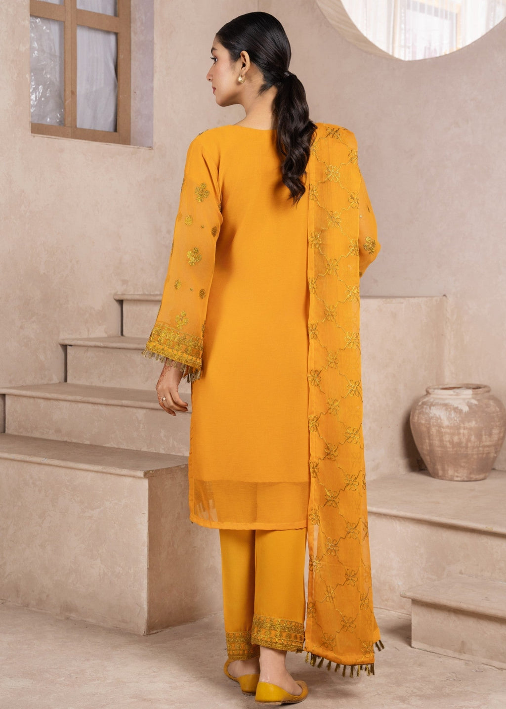 Four Season Boutique RANGEEN DOTTED MUSTARD Women 3pcs