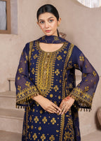 Four Season Boutique RANGEEN DOTTED NAVY BLUE Women 3pcs