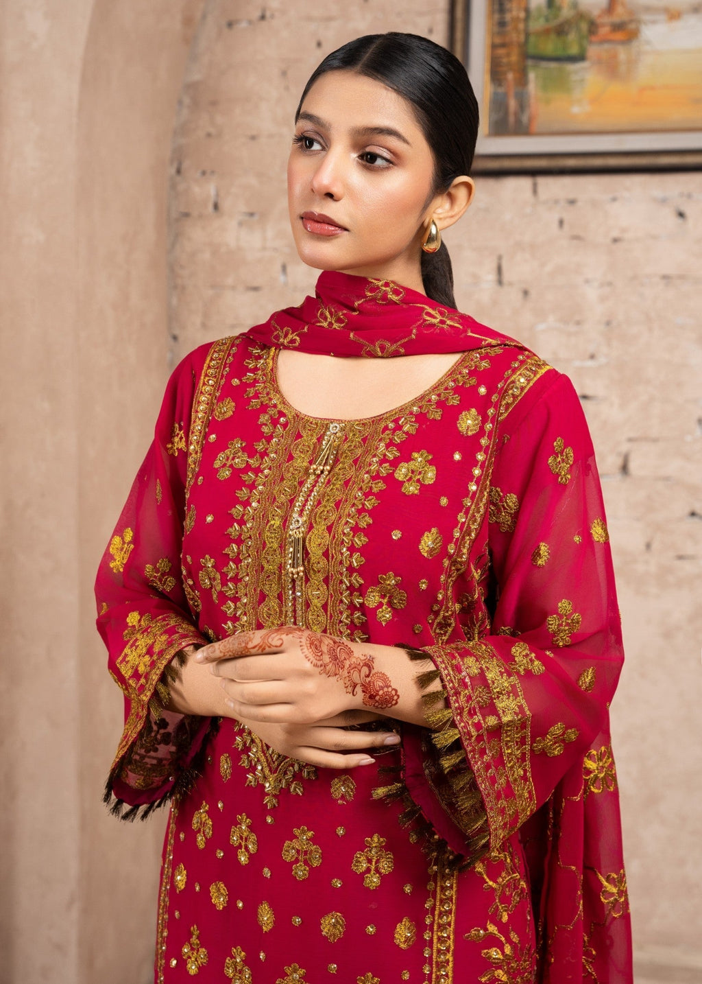 Four Season Boutique RANGEEN DOTTED HOTPINK Women 3pcs