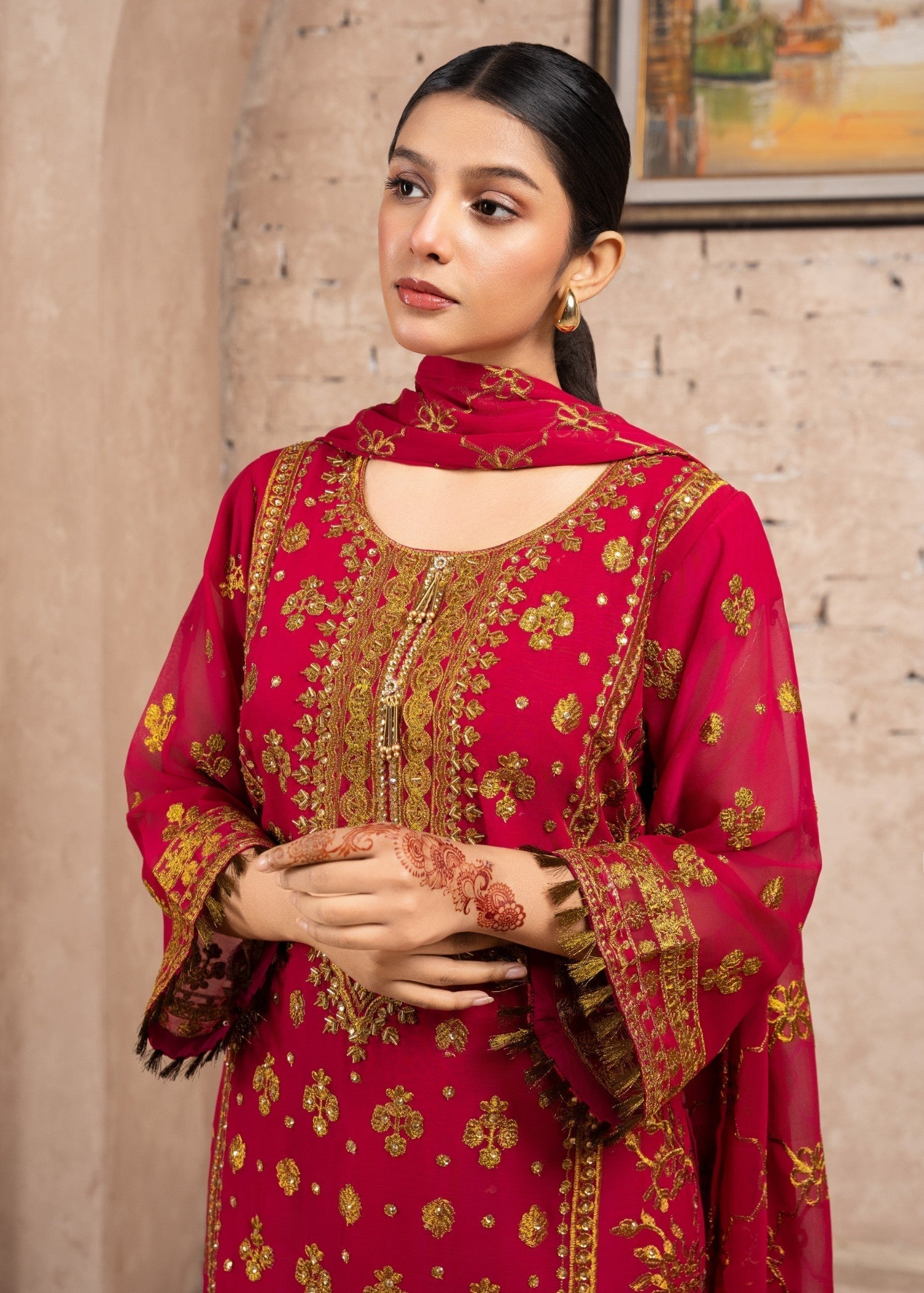 Four Season Boutique RANGEEN DOTTED HOTPINK Women 3pcs