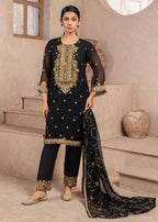 Four Season Boutique SHABNAM CHIFFON BLACK Women 3pcs