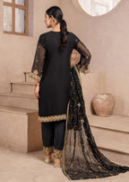 Four Season Boutique SHABNAM CHIFFON BLACK Women 3pcs