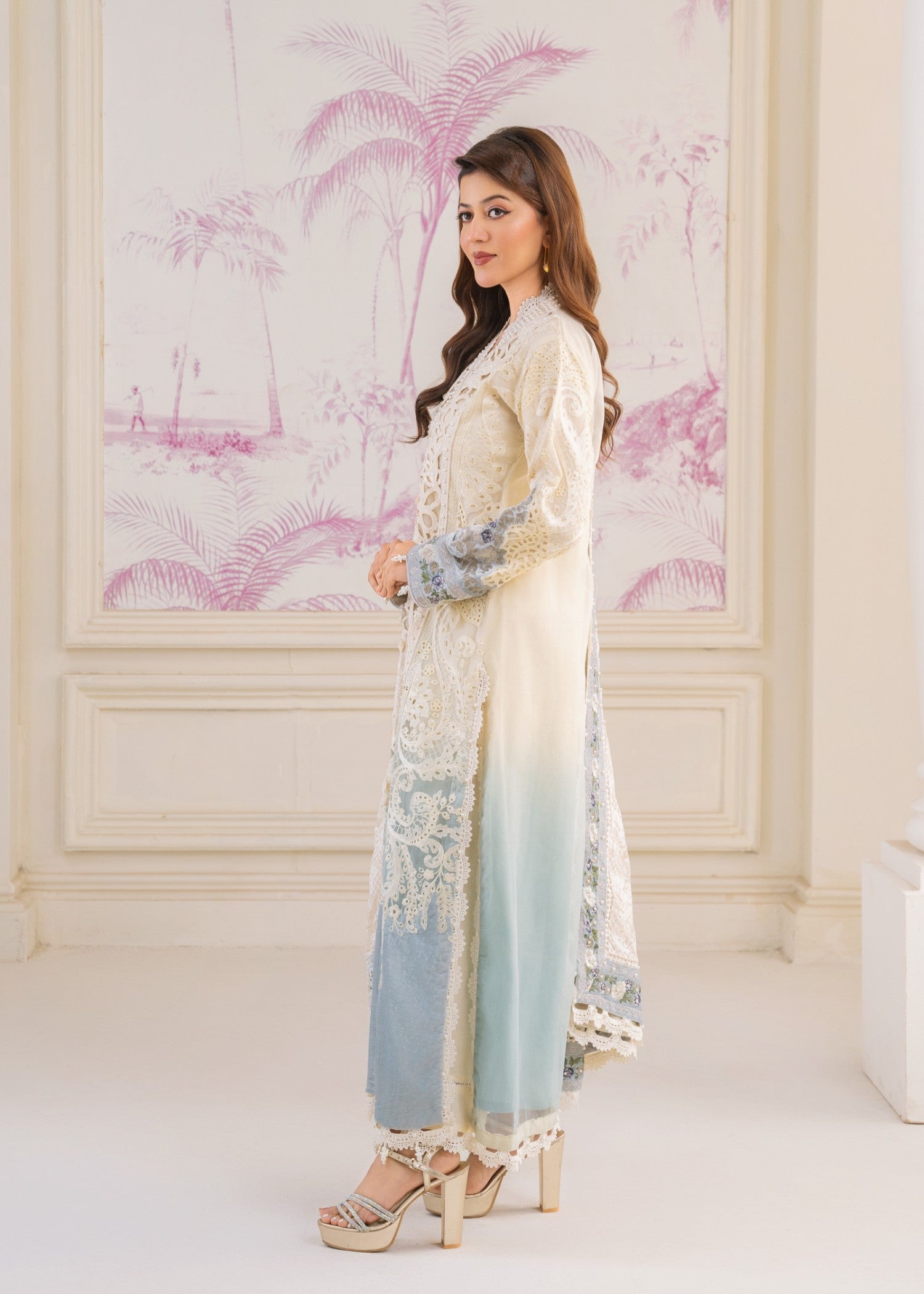Malhaar MAL AL 3884 CREAM Women 3pcs