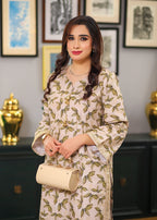 Noah Officials Green Leaves Printed Suit Women 2pcs