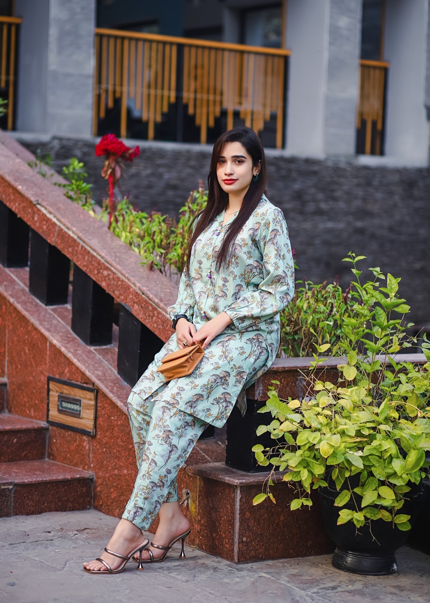 Noah Officials Sea Green Chambray Co Ord Women 2pcs