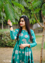 Noah Officials Embellished Polka Dot Green Frock Women 1pcs