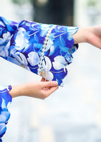 Noah Officials Blue Flower Khaddar Suit Women 2pcs