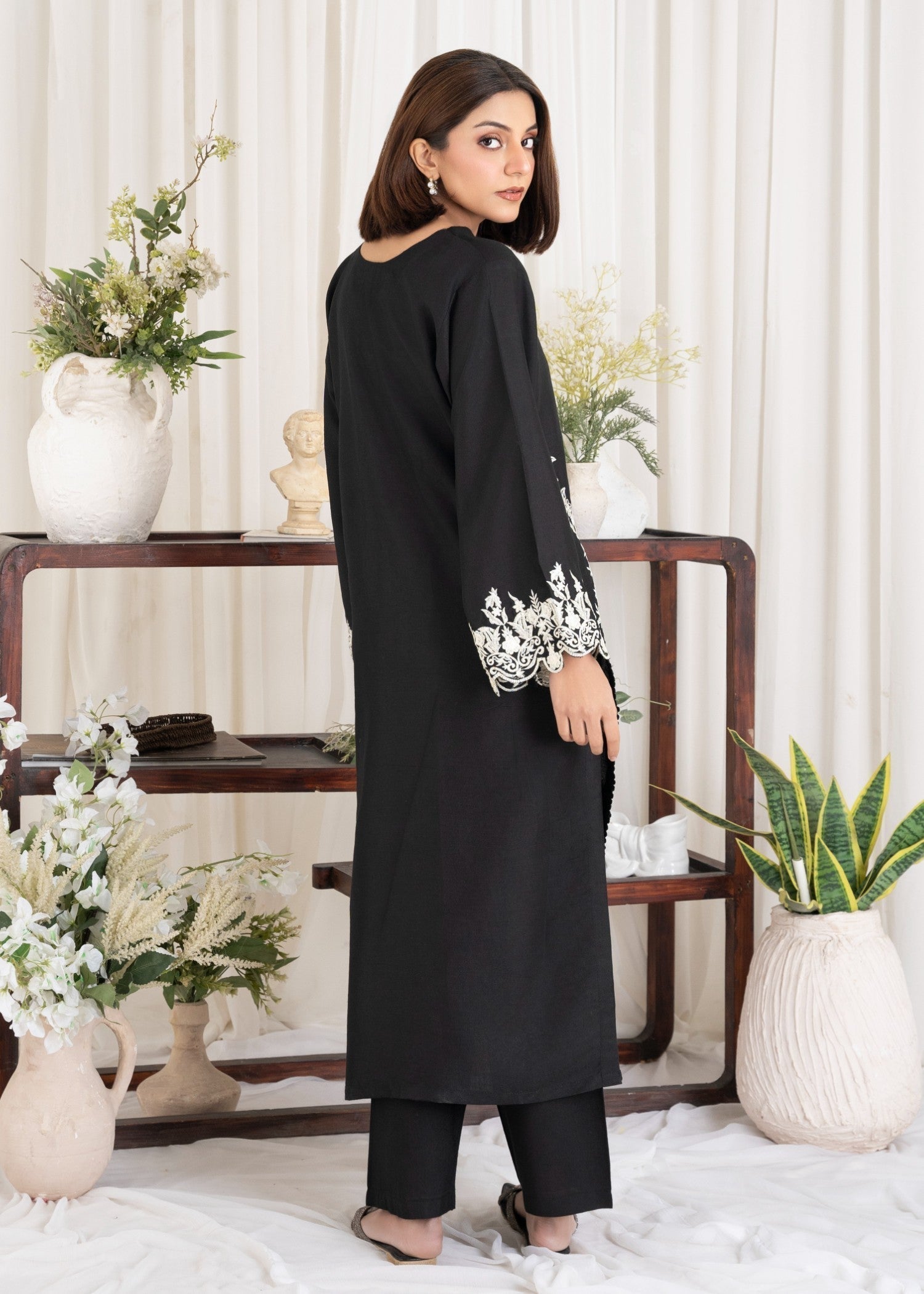 Chaudhary Arts Black Eyed Embroidered Women 2pcs