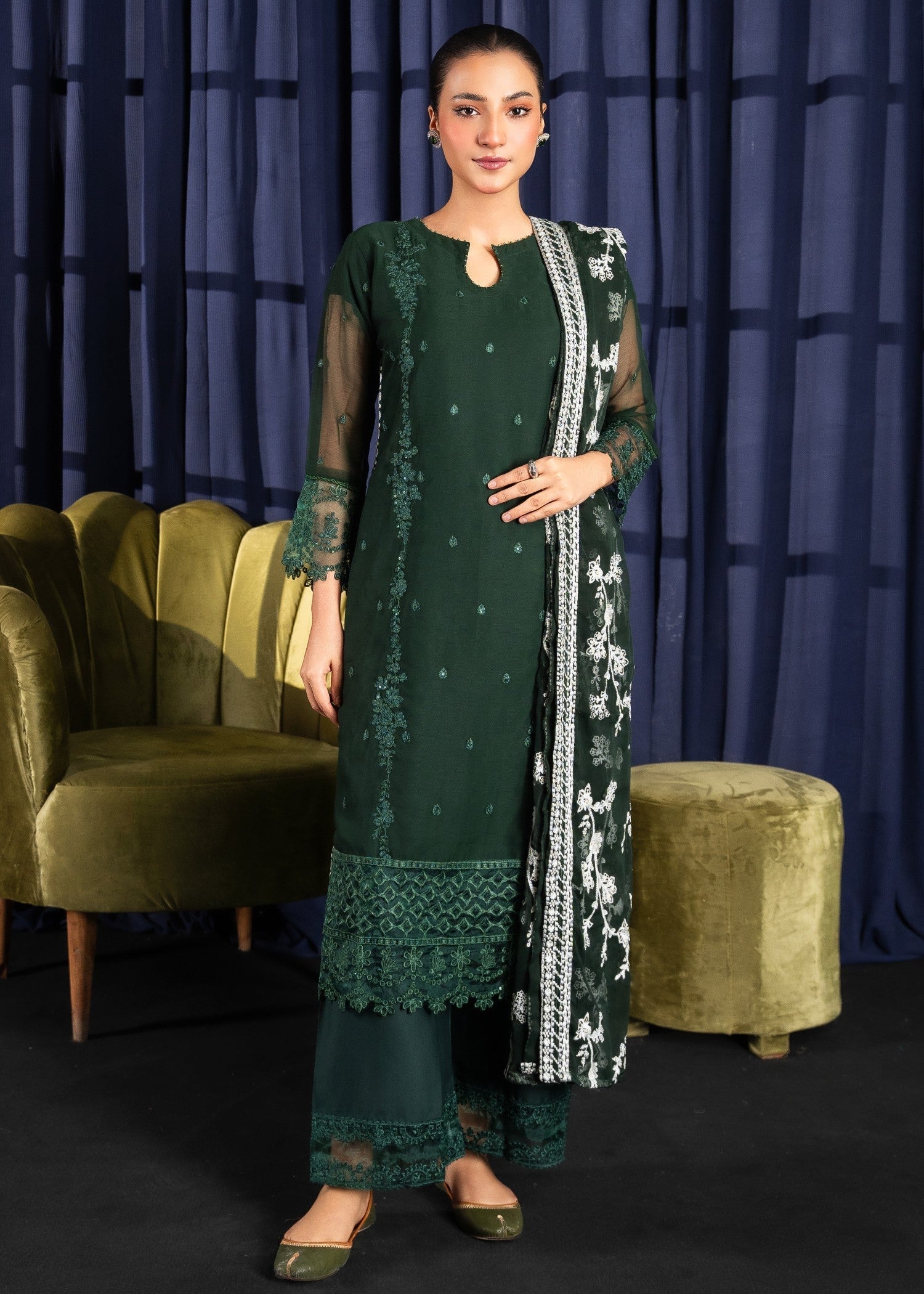 Four Season Boutique NOOR JAN BOTTLE GREEN Women 3pcs