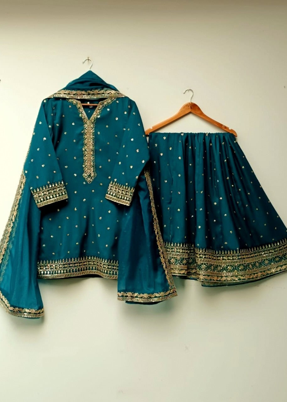 Lubana Store Preet teal Women 3pcs