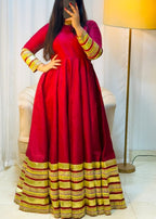 1 Virsapret maroon gul basham Women 2pcs