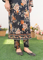 Dada Potta Stitched Black Cambric Cotton Women 3pcs