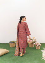 Dada Potta Stitched Pink Cambric Cotton Women 3pcs
