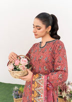 Dada Potta Stitched Pink Cambric Cotton Women 3pcs