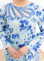 Dada Potta Stitched Sky Blue Cambric Cotton Women 3pcs