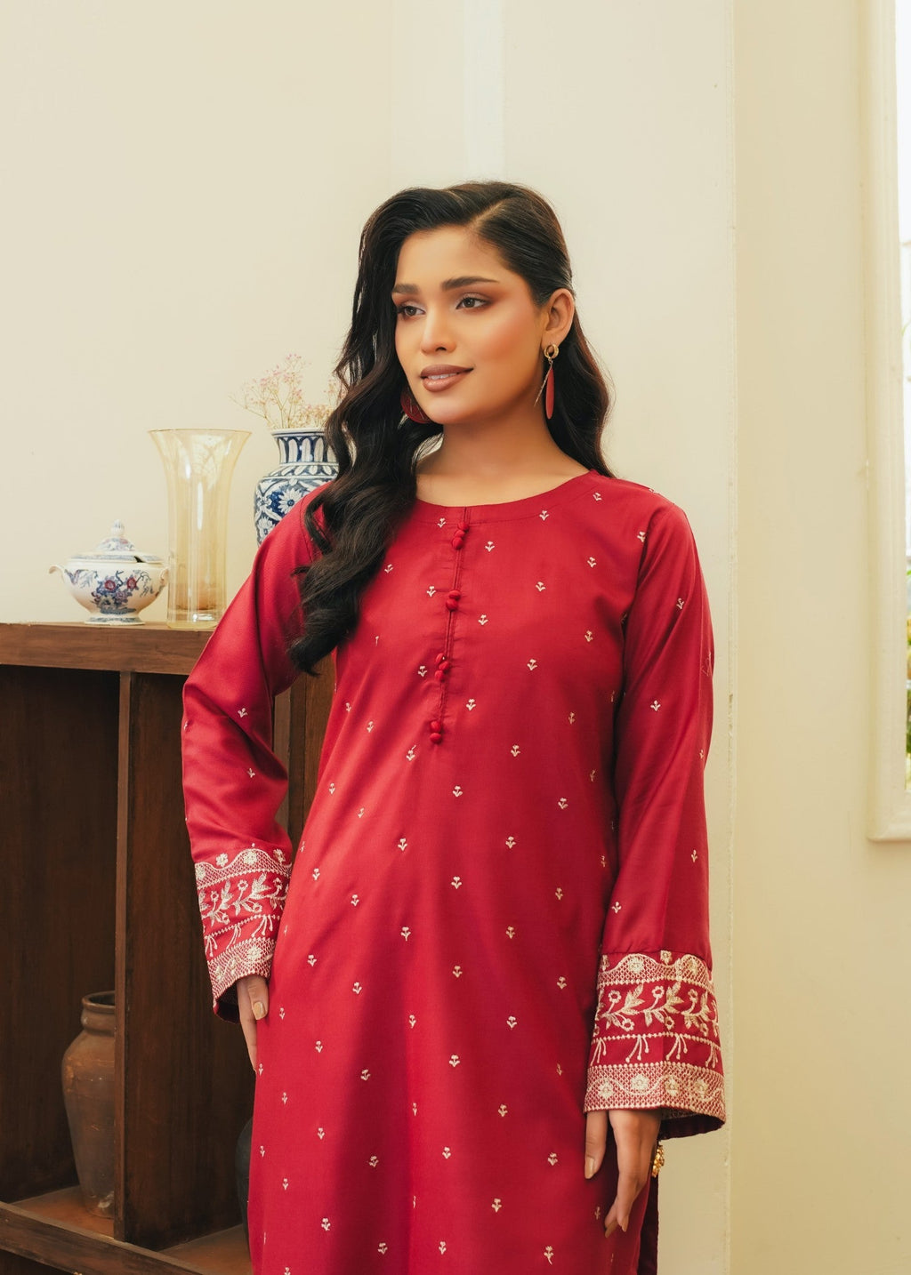 Tawakal Closet Pop Garnet Red Women 2pcs