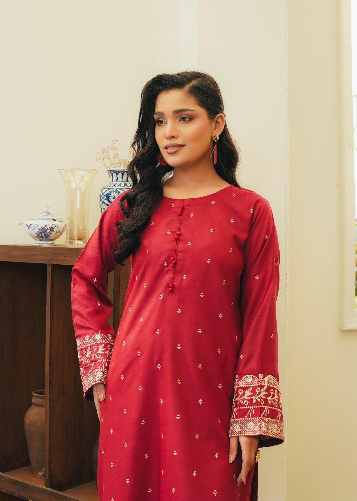 Tawakal Closet Pop Garnet Red Women 2pcs