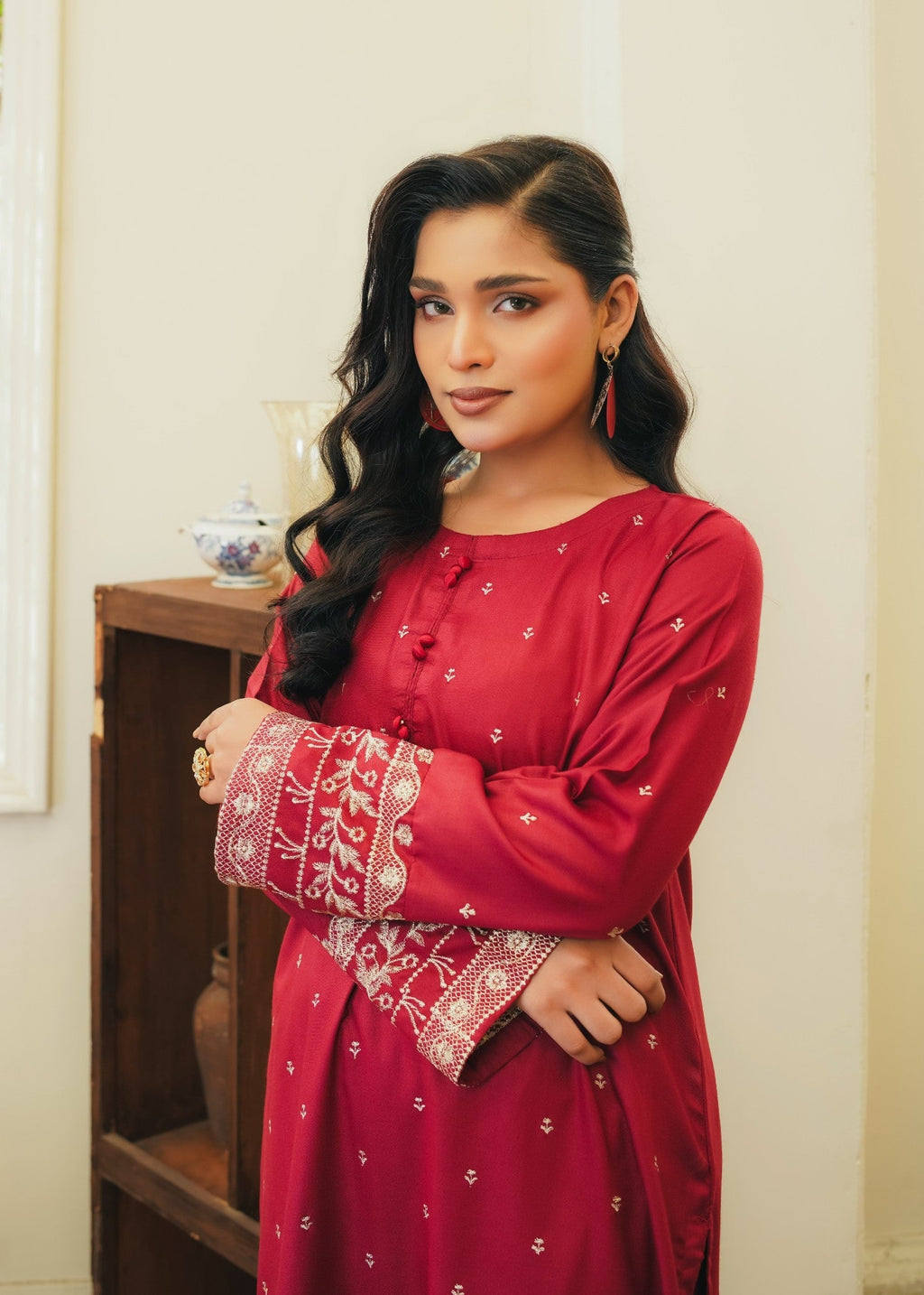 Tawakal Closet Pop Garnet Red Women 2pcs