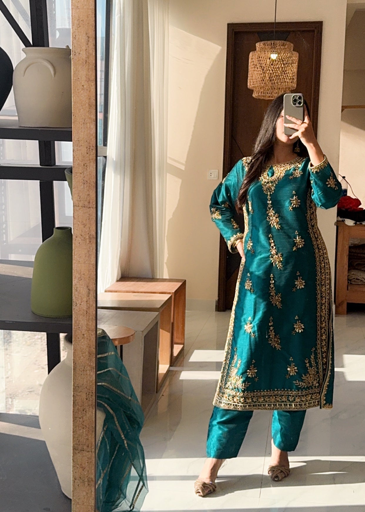 Suits By Sadia Raw silk shehnai zinc Women 3pcs