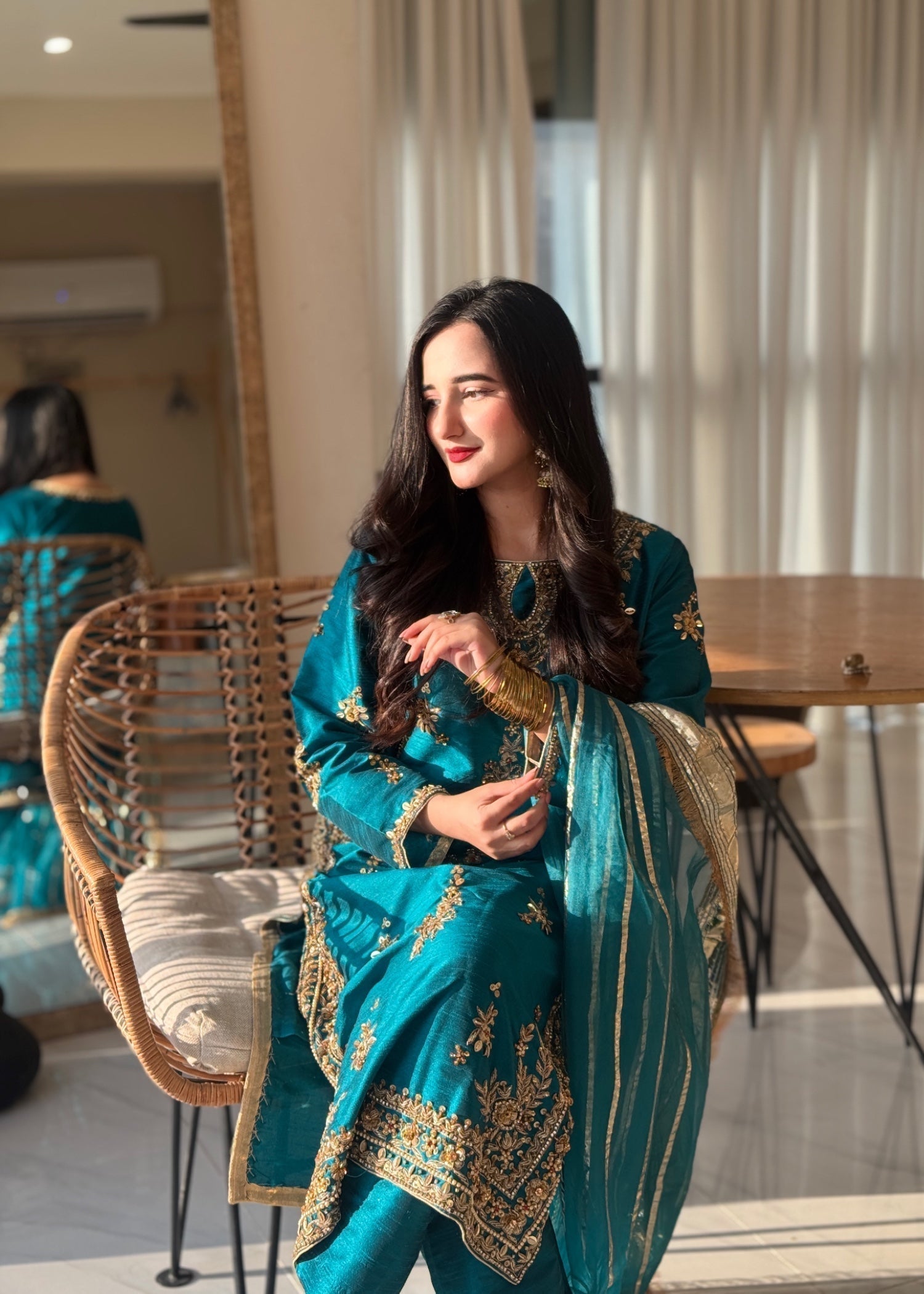 Suits By Sadia Raw silk shehnai zinc Women 3pcs