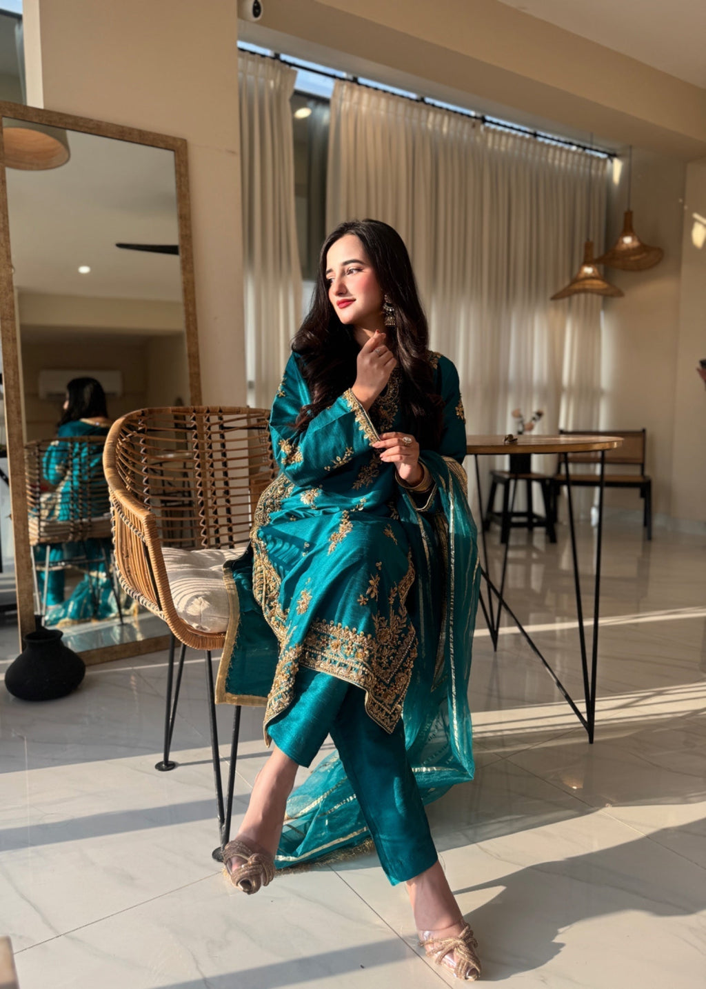 Suits By Sadia Raw silk shehnai zinc Women 3pcs