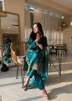 Suits By Sadia Raw silk shehnai zinc Women 3pcs