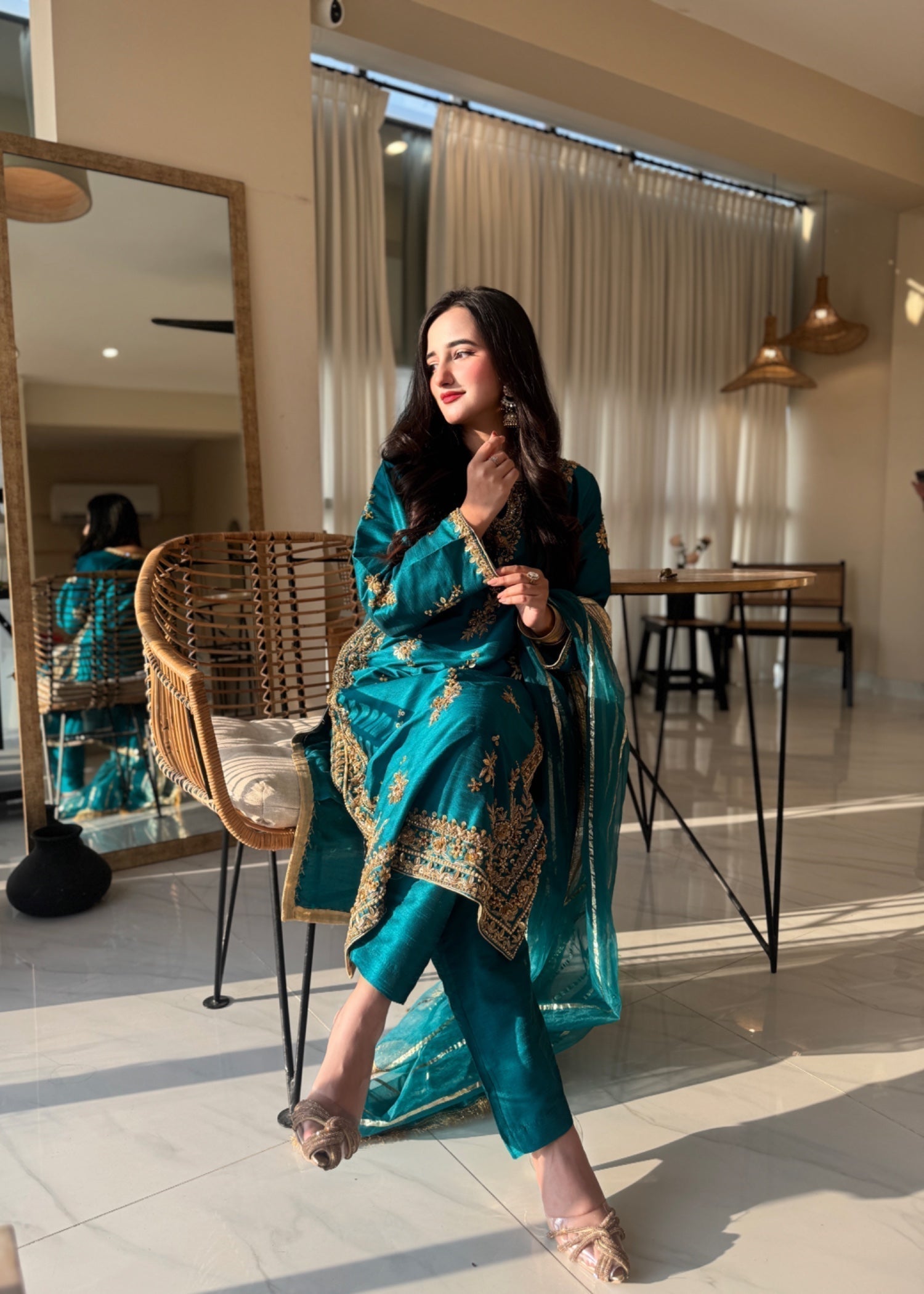 Suits By Sadia Raw silk shehnai zinc Women 3pcs