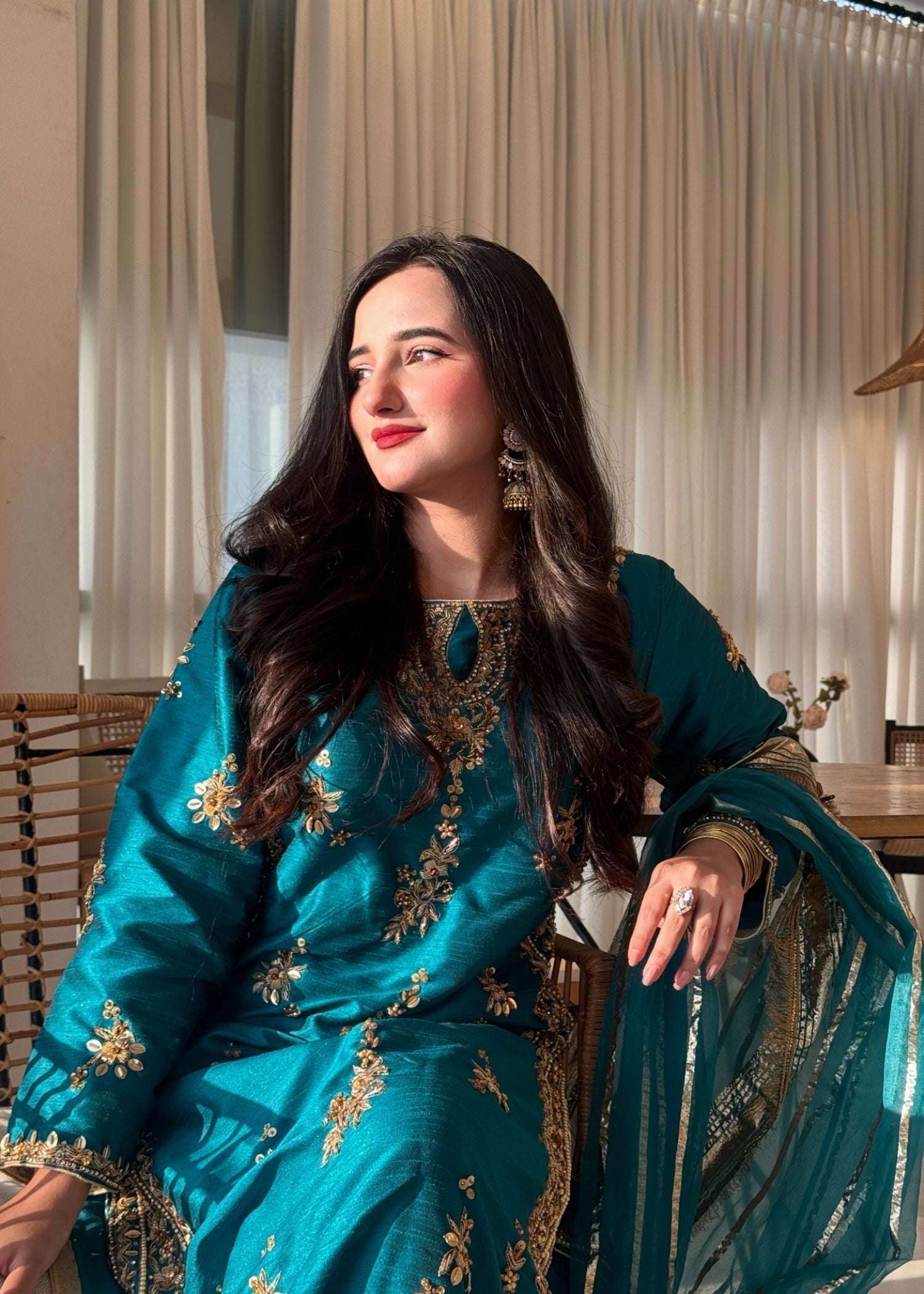 Suits By Sadia Raw silk shehnai zinc Women 3pcs