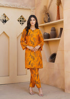 Hamna Kalim Rahat Two Piece: Linen Outfit with Floral Printing Women 2pcs