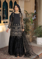 Pehnawa Fashion LAVISH BLACK GHARARA Women 3pcs