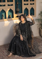 Pehnawa Fashion LAVISH BLACK GHARARA Women 3pcs
