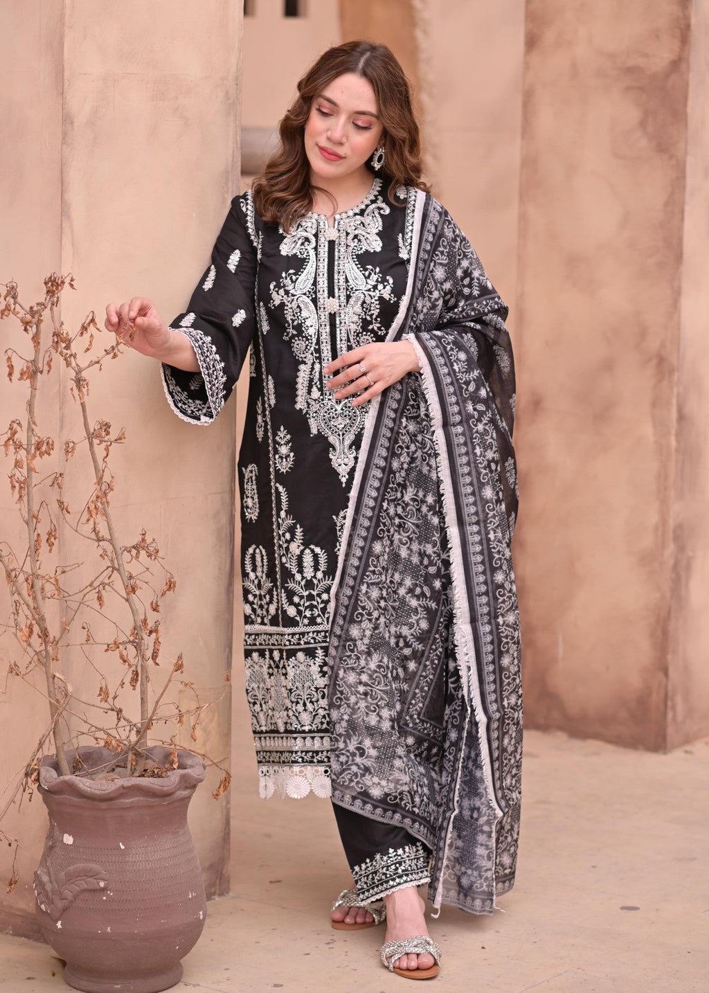 Rangoon Clothing Janaan Midnight Black Women 3pcs