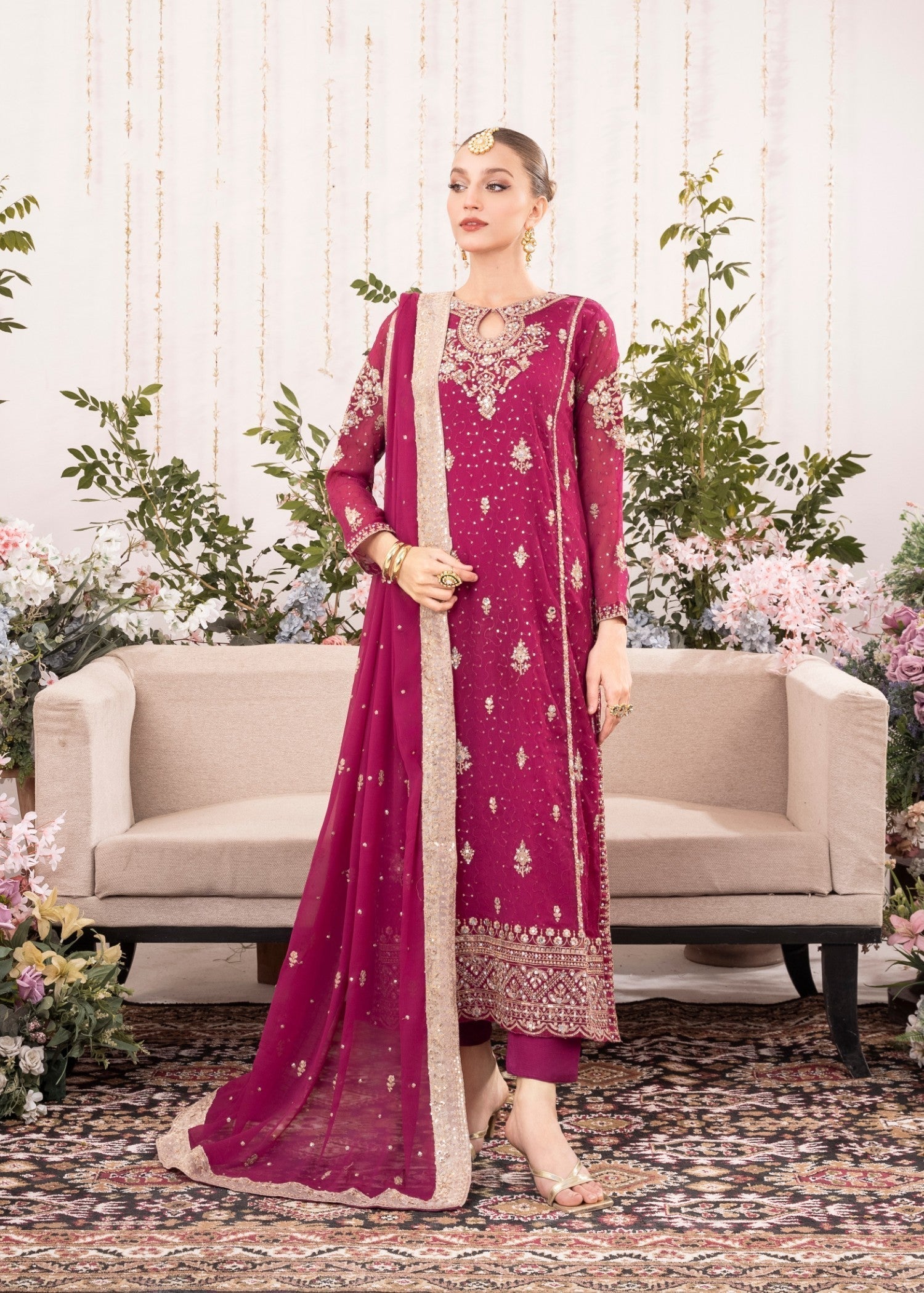 Agha Jaan Studio KESARIYA Women 3pcs