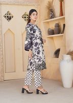 Hamna Kalim Laibah Floral Embroidered TWO PIECE White Women 2pcs