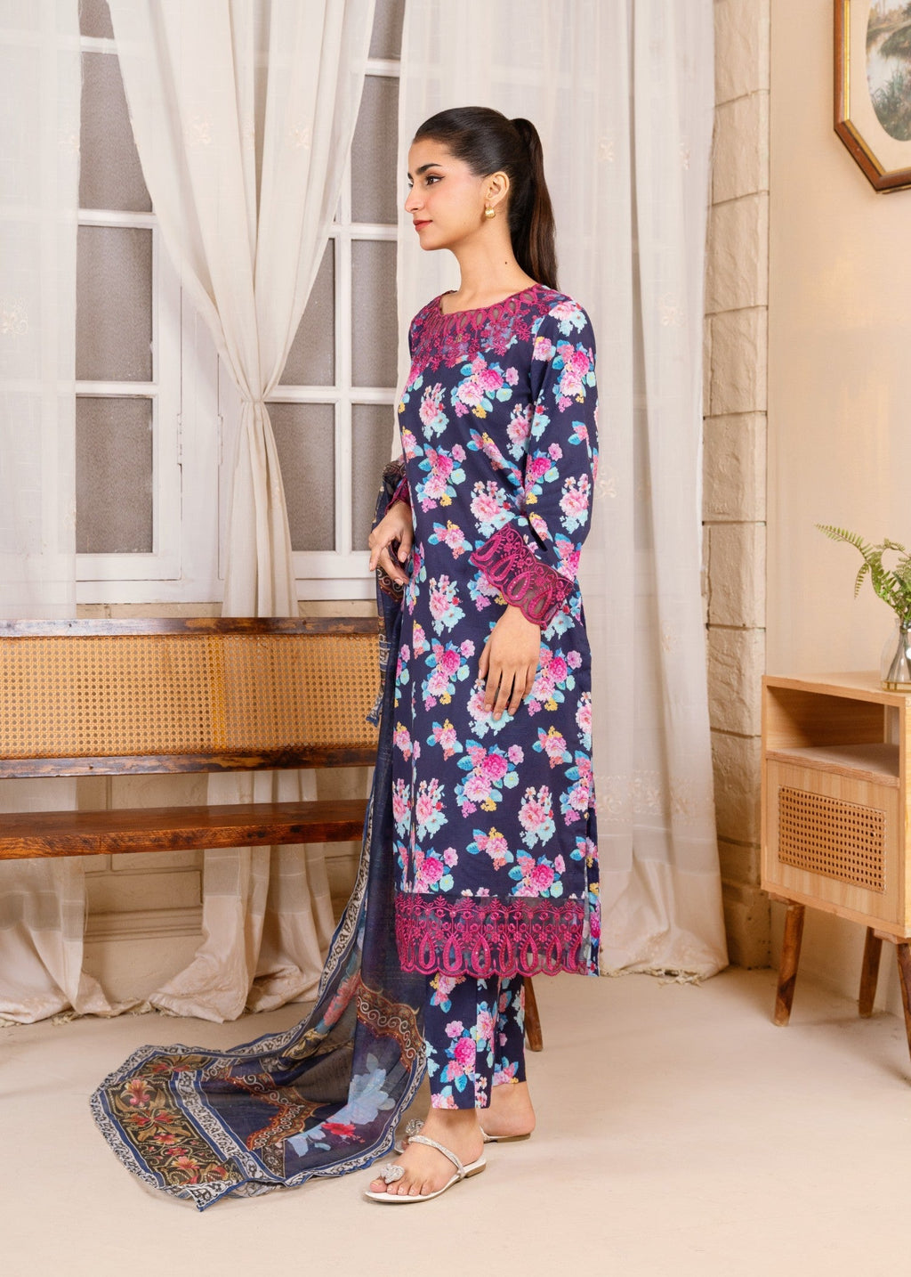 Hoorwani Naila Navy Women 3pcs