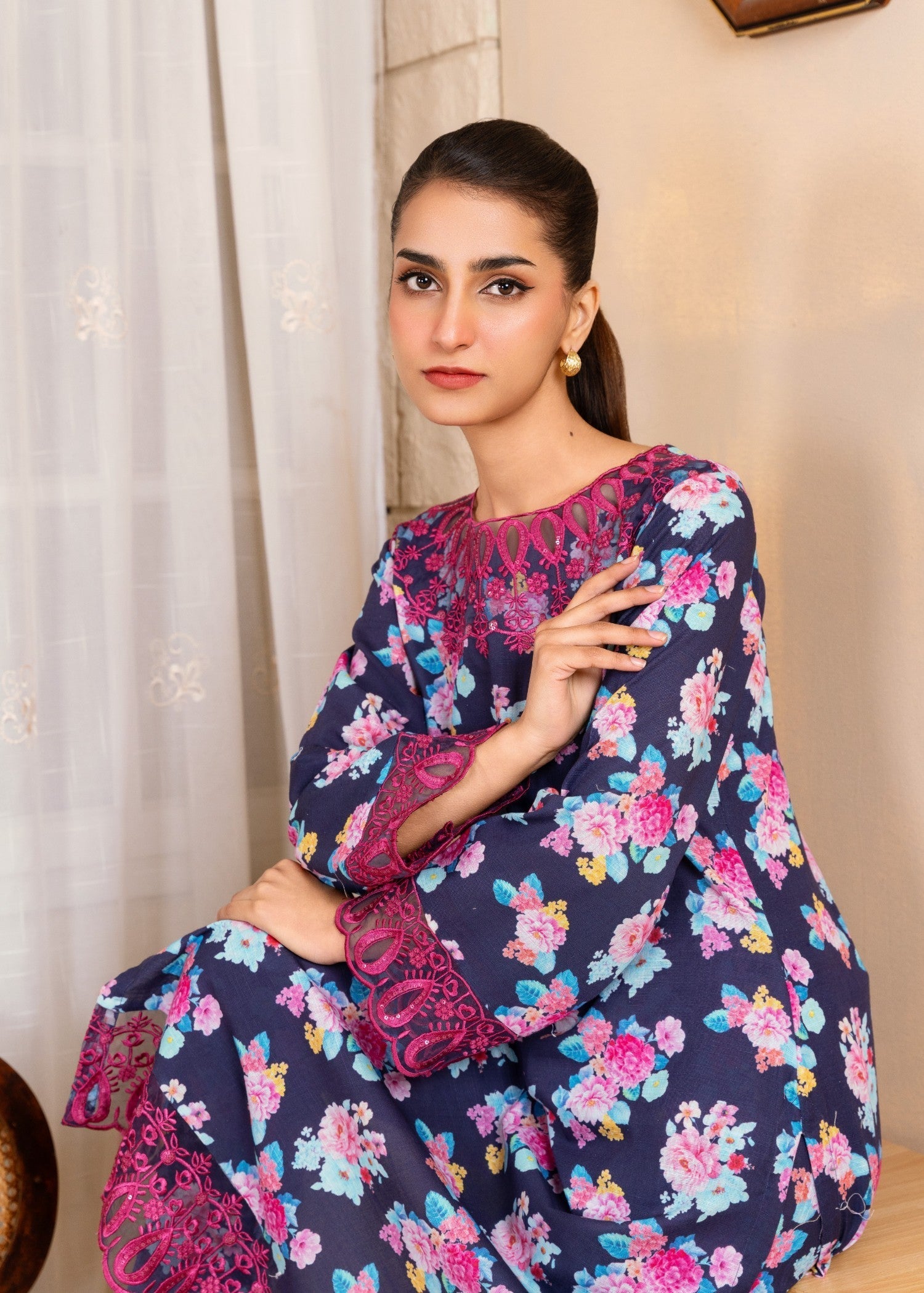 Hoorwani Naila Navy Women 3pcs