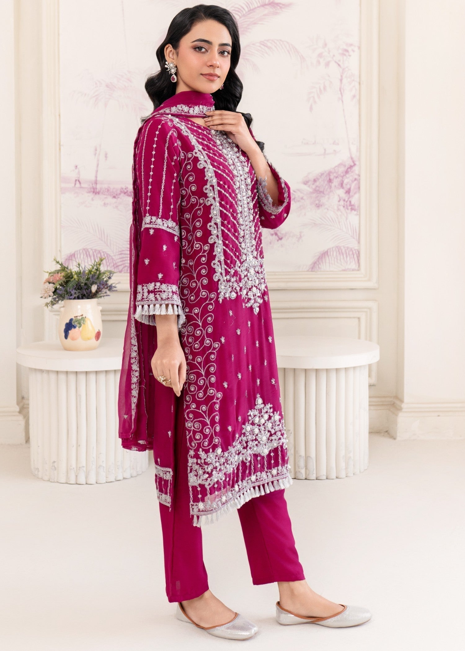 Four Season Boutique JUMMI CHIFFON HOTPINK Women 3pcs