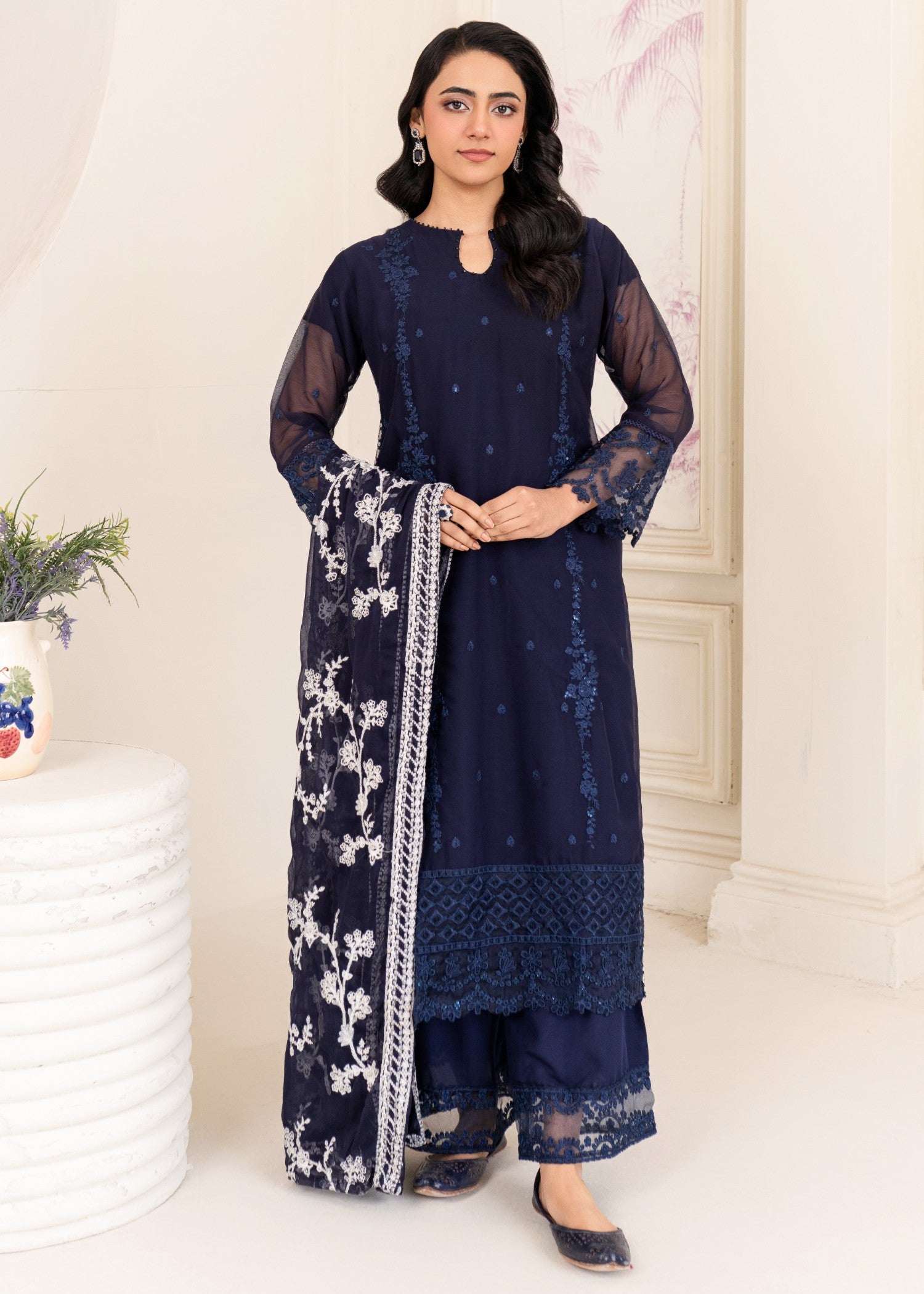 Four Season Boutique NOOR JAN NAVY BLUE Women 3pcs