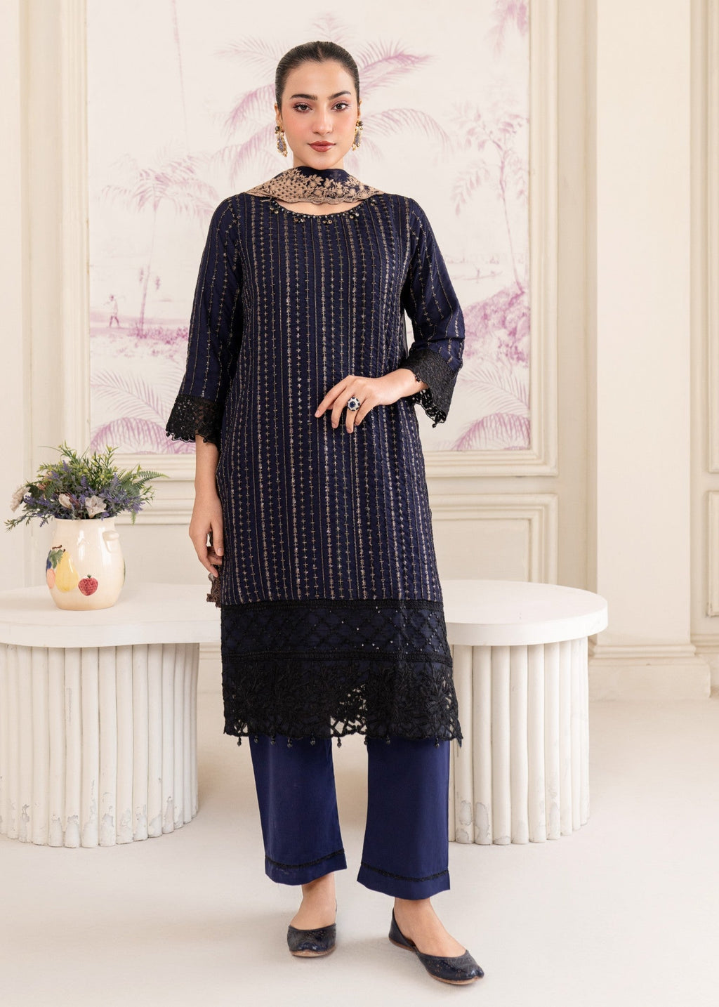 Four Season Boutique GULMEEN NAVY BLUE Women 3pcs