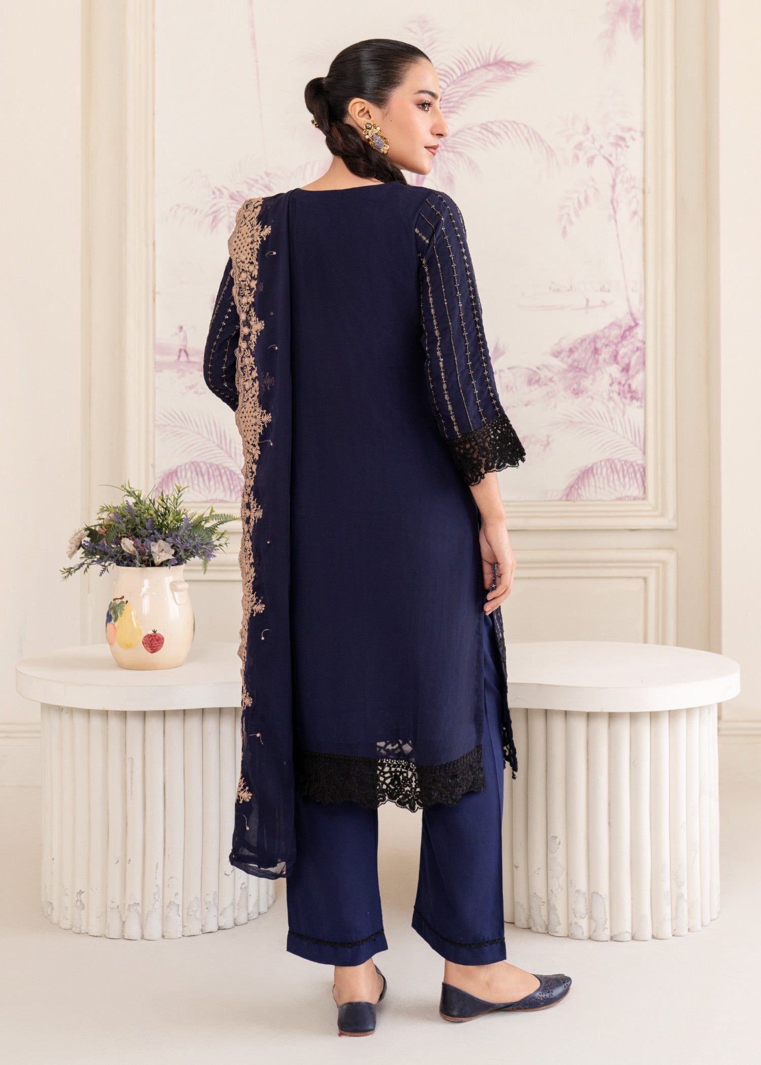 Four Season Boutique GULMEEN NAVY BLUE Women 3pcs