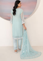 Four Season Boutique SHABNAM CHIFFON ICE BLUE Women 3pcs