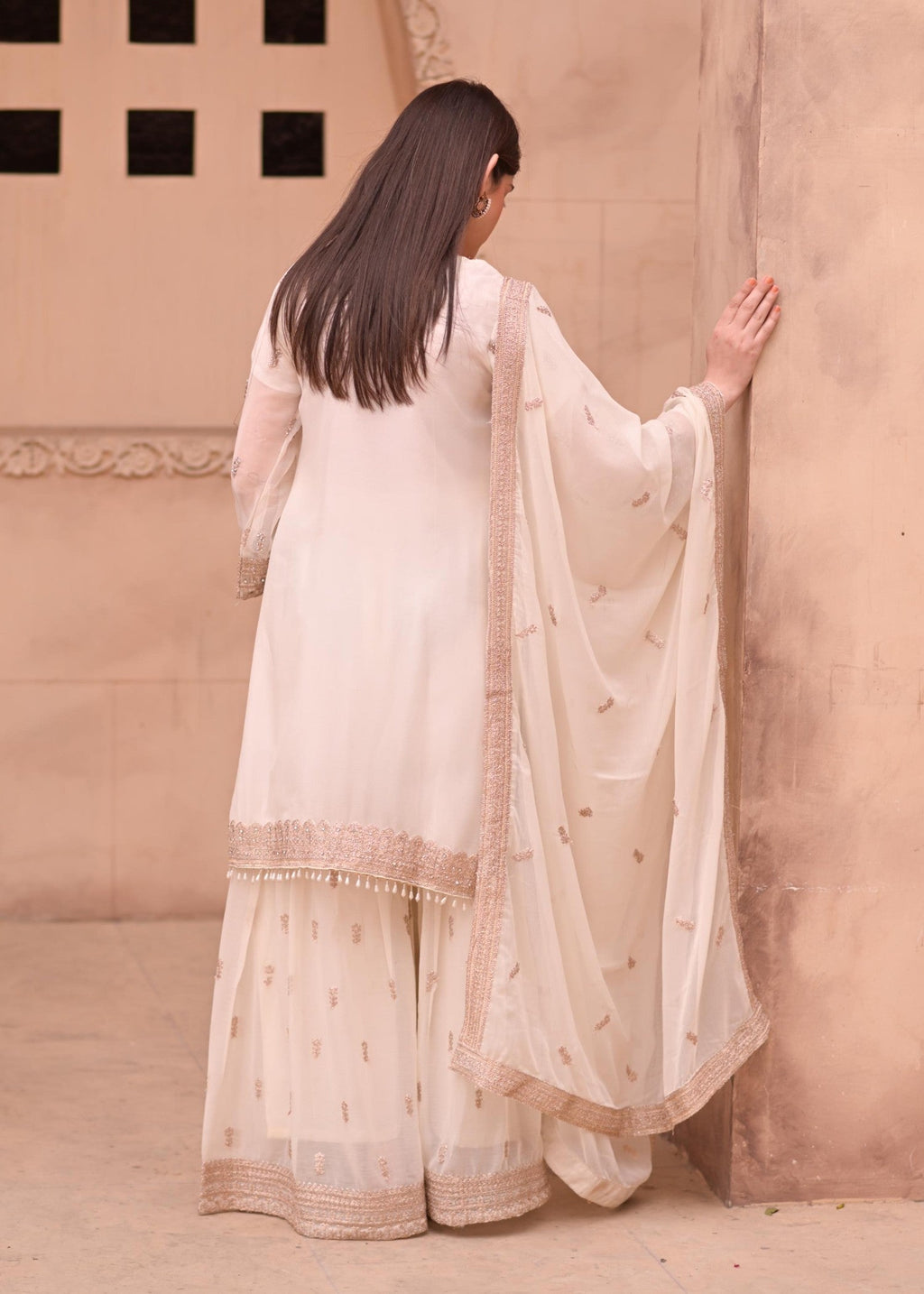 Rangoon Clothing Hooriya White Women 3pcs