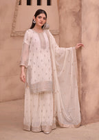 Rangoon Clothing Hooriya White Women 3pcs