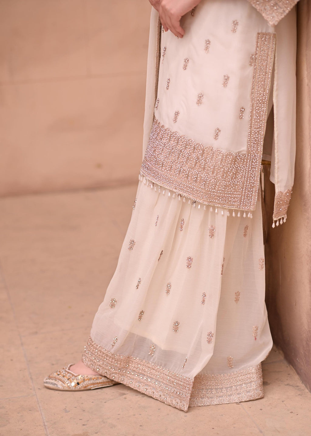 Rangoon Clothing Hooriya White Women 3pcs