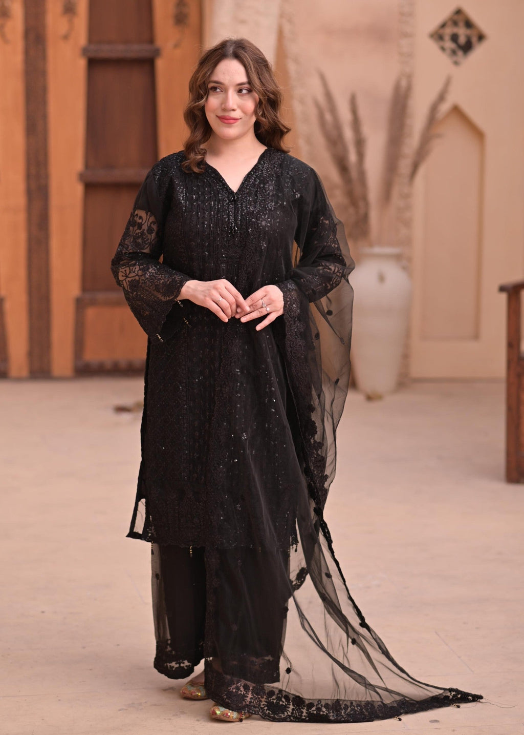 Rangoon Clothing Shaya Midnight Black Women 3pcs