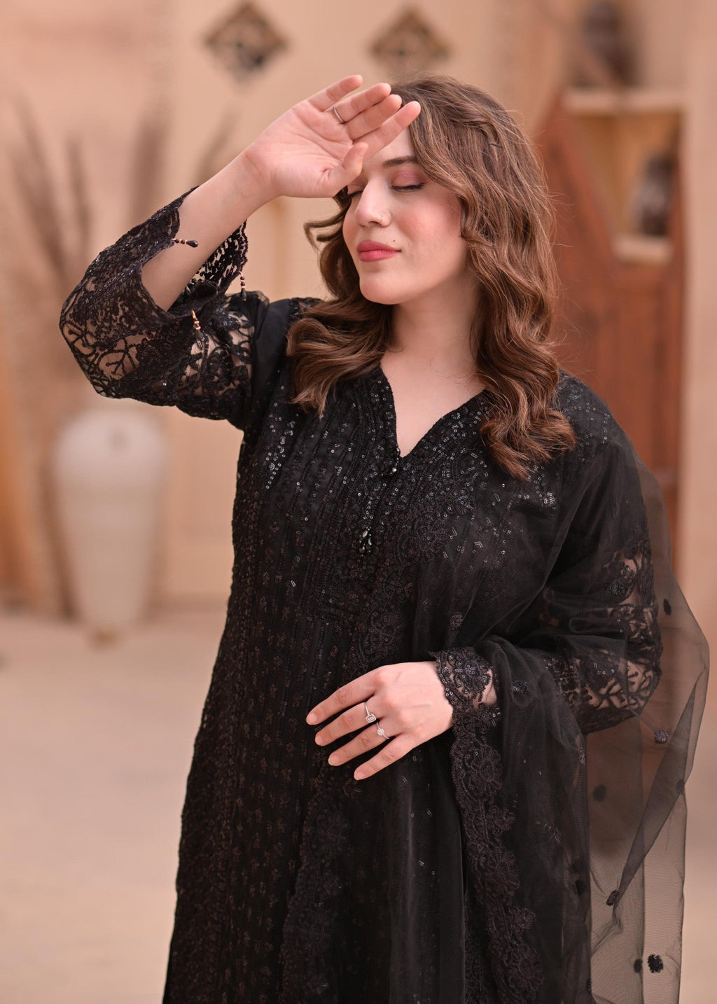 Rangoon Clothing Shaya Midnight Black Women 3pcs