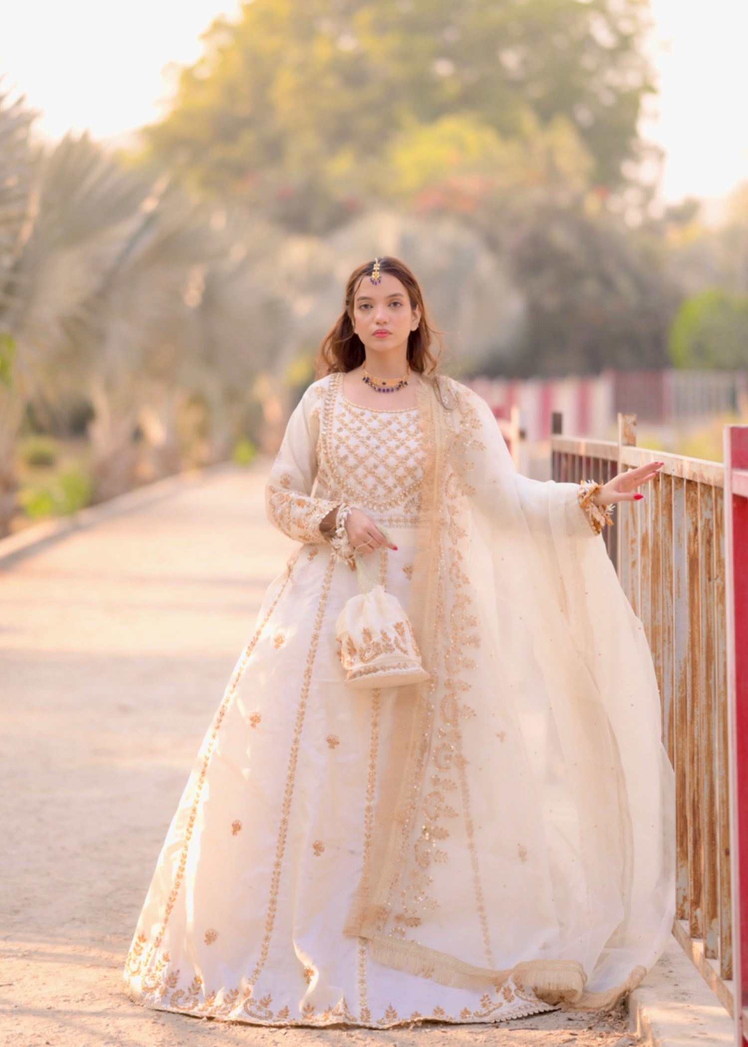 Suits By Sadia Raw silk risha offwhite maxi Women 4pcs