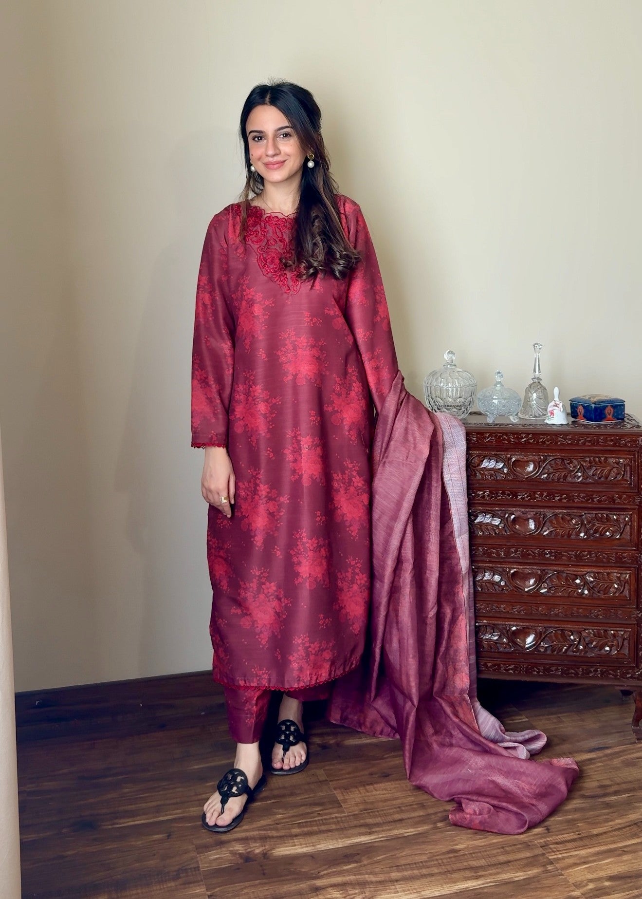 OR COUTURE BY RAMSHA OBAID Noor Emberoidered Slub Khaddar PRET Women 3pcs