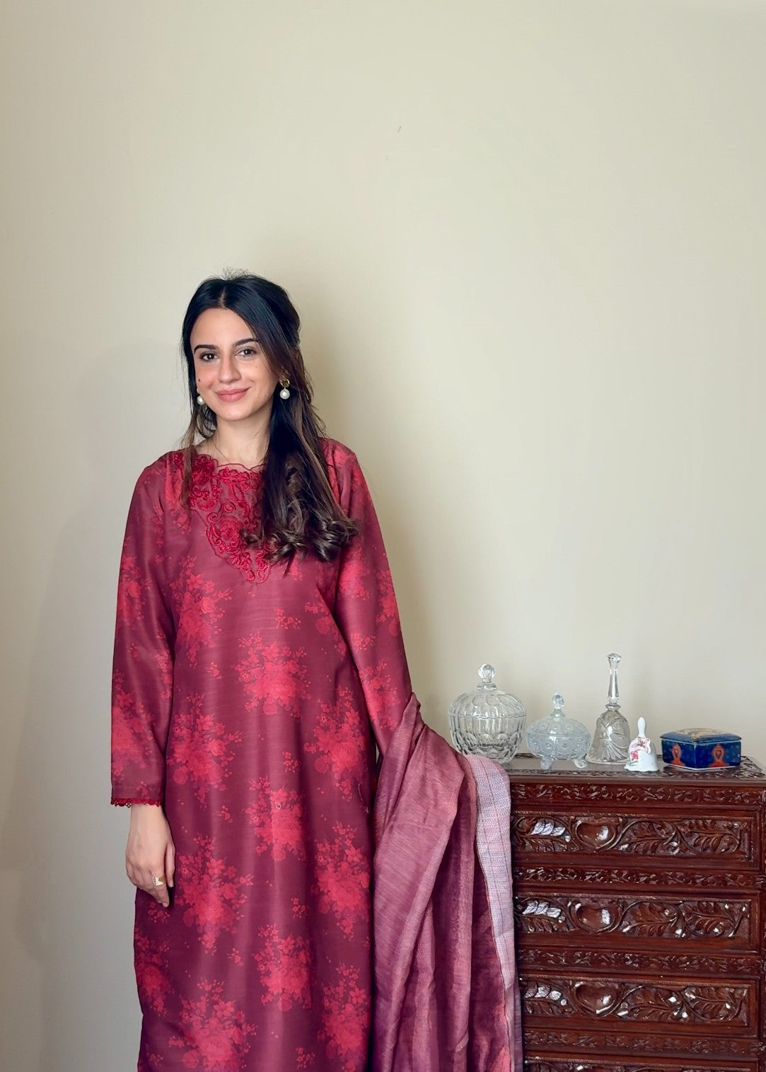 OR COUTURE BY RAMSHA OBAID Noor Emberoidered Slub Khaddar PRET Women 3pcs